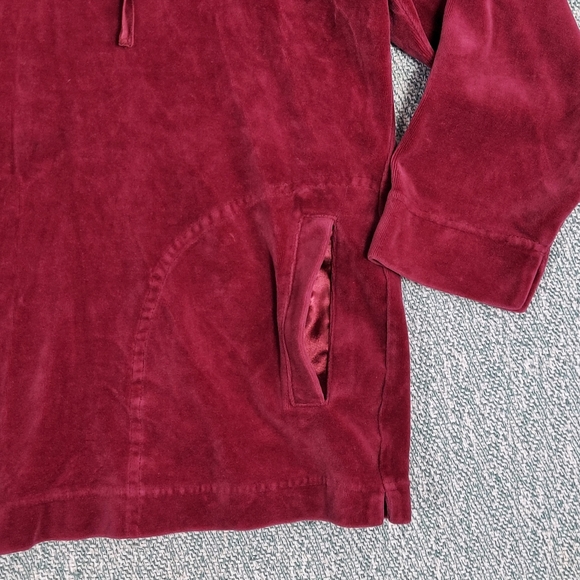 Maroon Velour Hoodie Set, New York Laundry, Plus Size 2XL - Picture 5 of 14